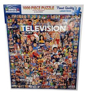 White Mountain Television History 1000 Piece Puzzle  24"x30" Larger Pieces